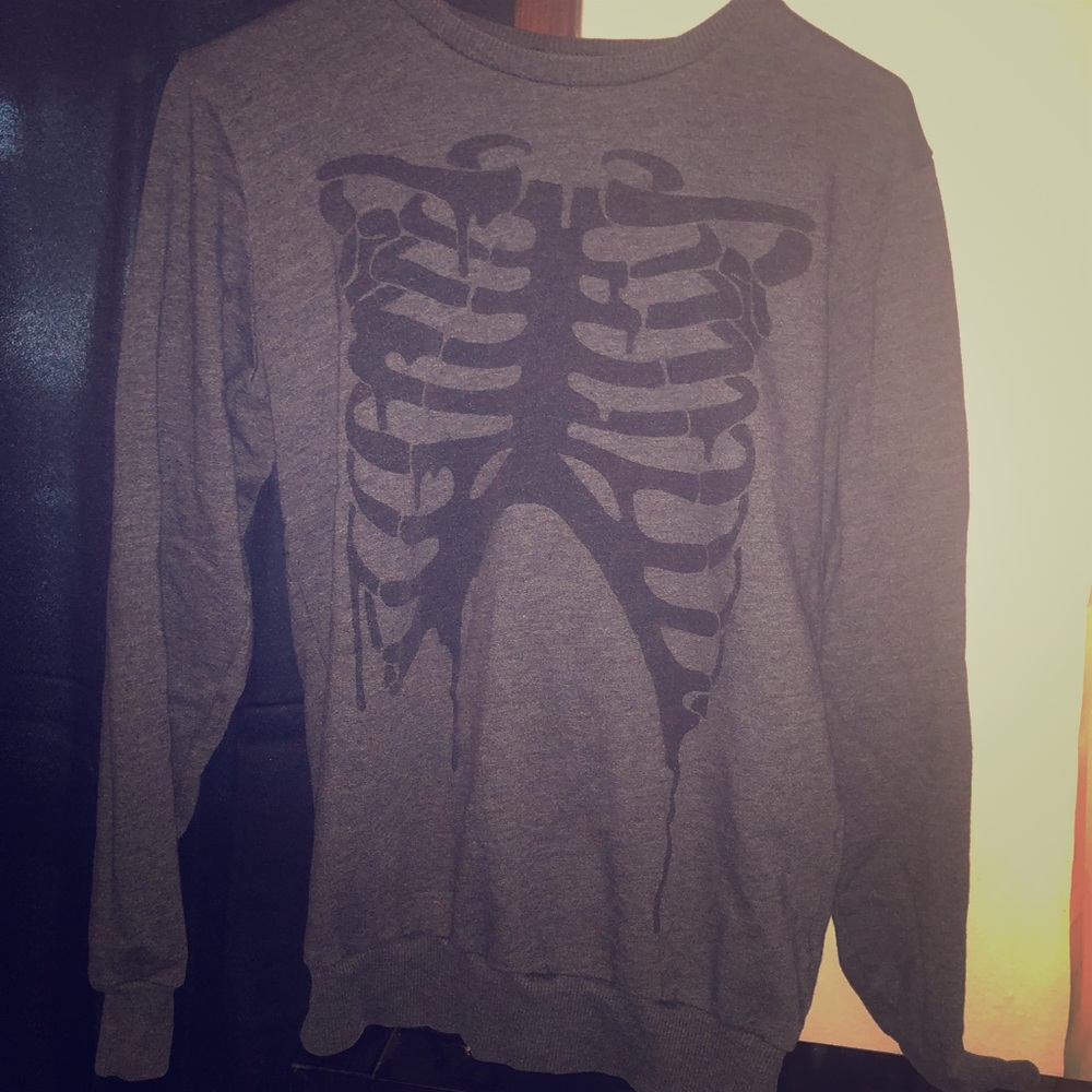 Gray skeleton crew neck by rude